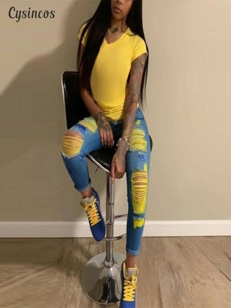 cysincos ripped jeans for women denim pencil pants high waist stretch skinny boyfriend jeans torn jeggings plus size2195062, Blue
cysincos ripped jeans for women denim pencil pants high waist stretch skinny boyfriend jeans torn jeggings plus size2195062, Blue