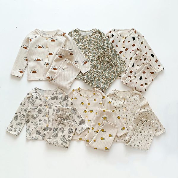 pajamas baby pajamas set sleepwear kids long sleeve boy girl breathable cotton waffler and bottom set children's pyjamas clothes 230710, Blue;red
pajamas baby pajamas set sleepwear kids long sleeve boy girl breathable cotton waffler and bottom set children's pyjamas clothes 230710, Blue;red