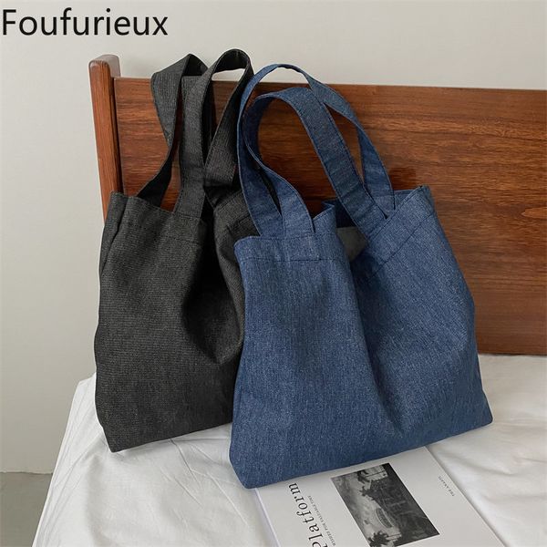 waist bags foufurieux canvas bag blue one shoulder casual large capacity tote vintage simple denim bag versatile canvas 230711
waist bags foufurieux canvas bag blue one shoulder casual large capacity tote vintage simple denim bag versatile canvas 230711