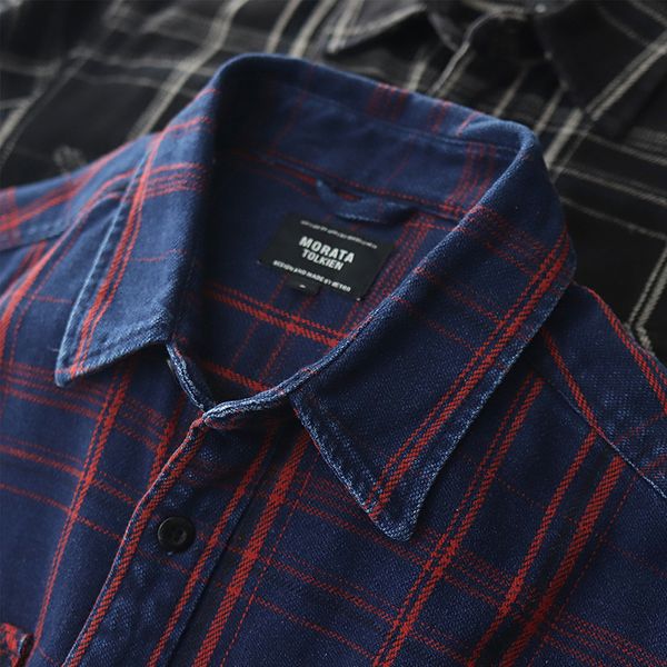 men's casual shirts 0199 spring american retro heavyweight plaid shirt fashion pure cotton washed old thickened cargo blouses coat 2307, White;black
men's casual shirts 0199 spring american retro heavyweight plaid shirt fashion pure cotton washed old thickened cargo blouses coat 2307, White;black