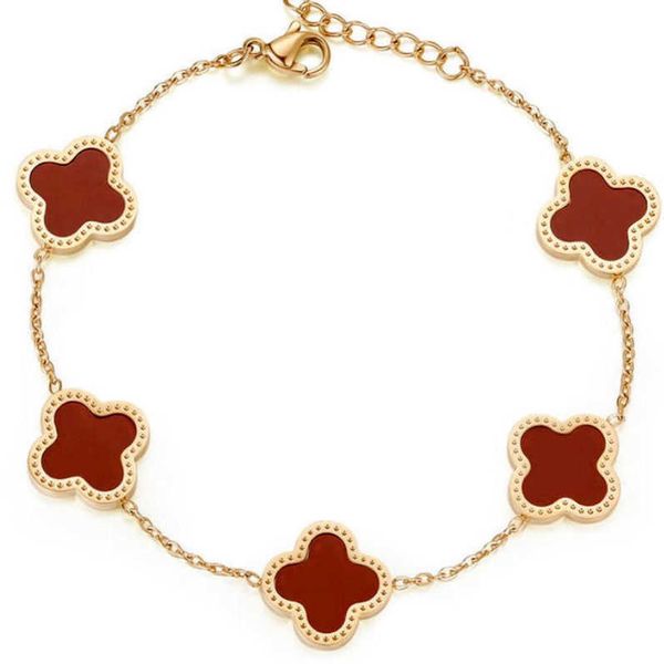 van clover bracelet designer fourleaf clover titanium steel bracelet fashion colorful five flowers bracelet ladies jewelry gifts, Golden;silver
van clover bracelet designer fourleaf clover titanium steel bracelet fashion colorful five flowers bracelet ladies jewelry gifts, Golden;silver