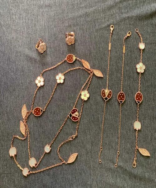 brand pure 925 sterling silver jewelry for women ladybug cherry leaf wedding jewelry set earrings necklace bracelet luxury rose7052112
brand pure 925 sterling silver jewelry for women ladybug cherry leaf wedding jewelry set earrings necklace bracelet luxury rose7052112