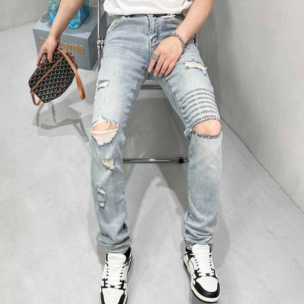 2023 designer ksubi jeans for mens man pants rip denim biker grey paint distress stretch motorcycle bone halloween purple jeans jeans for me, Blue
2023 designer ksubi jeans for mens man pants rip denim biker grey paint distress stretch motorcycle bone halloween purple jeans jeans for me, Blue