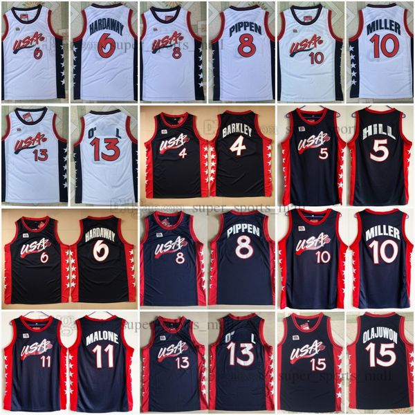 1996 retro jersey basketball jerseys 15 olajuwon 4 barkley 5 hill 11 malone 8 pippen 6 hardaway stitched jersey, Black;red
1996 retro jersey basketball jerseys 15 olajuwon 4 barkley 5 hill 11 malone 8 pippen 6 hardaway stitched jersey, Black;red