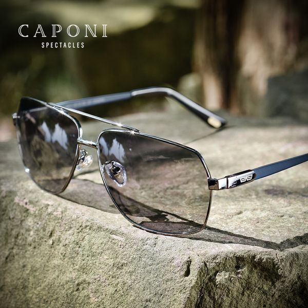 sunglasses caponi pochromic sun glasses polarized brand square men's sunglasses classic double bridge driving sun shade for men bs8002, White;black
sunglasses caponi pochromic sun glasses polarized brand square men's sunglasses classic double bridge driving sun shade for men bs8002, White;black