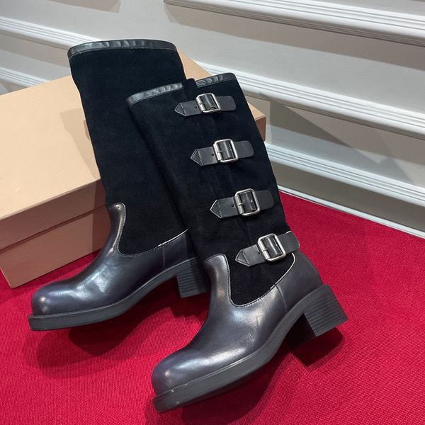 belt buckle knight boots thick heels long boots luxury designer square head motorcycle retro boots womens shoes short boots martin boots sho, Black
belt buckle knight boots thick heels long boots luxury designer square head motorcycle retro boots womens shoes short boots martin boots sho, Black