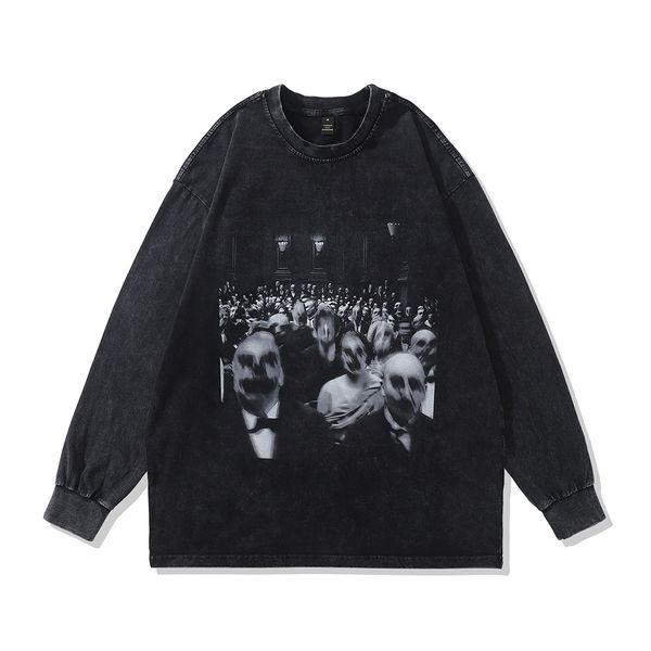 men's t-shirts evil printed graphic t-shirt large vintage long sleeve gothic men's y2k grunge t-shirt street loose harajuku anime, White;black
men's t-shirts evil printed graphic t-shirt large vintage long sleeve gothic men's y2k grunge t-shirt street loose harajuku anime, White;black