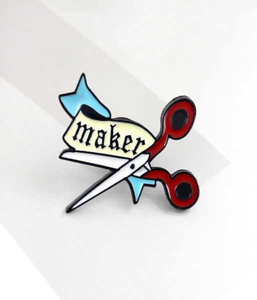 diy handmade enamel brooches cartoon scissors button pins for clothes bag badge simple maker jewelry gift for friends kids3840793, Gray 
diy handmade enamel brooches cartoon scissors button pins for clothes bag badge simple maker jewelry gift for friends kids3840793, Gray