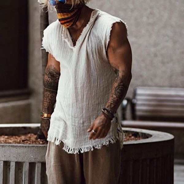 men' tank mens oneck tassel hem sleeveless shirts cotton linen vest loose fit bohemian beach wear vacation casual shirt 230710, White;black
men' tank mens oneck tassel hem sleeveless shirts cotton linen vest loose fit bohemian beach wear vacation casual shirt 230710, White;black