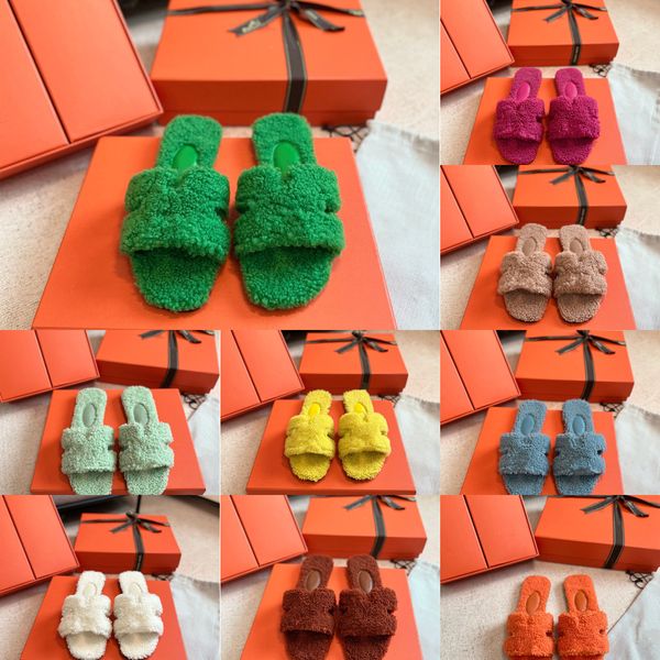2023 designer chypre slippers sheep wool shearling winter large size candy color non-slip furry fluffy sandals fashion street ladies premium, Black
2023 designer chypre slippers sheep wool shearling winter large size candy color non-slip furry fluffy sandals fashion street ladies premium, Black