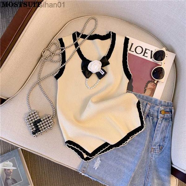 women's tanks camis summer retro camellia ultra thin knitted sweater tank women's crop sleeveless o-neck fashion and elegant women, White
women's tanks camis summer retro camellia ultra thin knitted sweater tank women's crop sleeveless o-neck fashion and elegant women, White