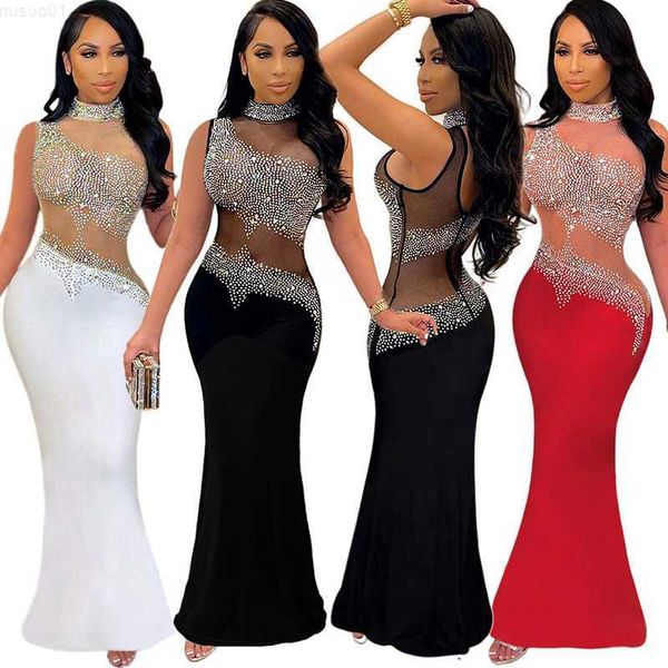 urban dresses sheer mesh patchwork rhinestones long maxi dress women sleeveless turtleneck floor length vestidos transparent xmas dress l230, White;black
urban dresses sheer mesh patchwork rhinestones long maxi dress women sleeveless turtleneck floor length vestidos transparent xmas dress l230, White;black