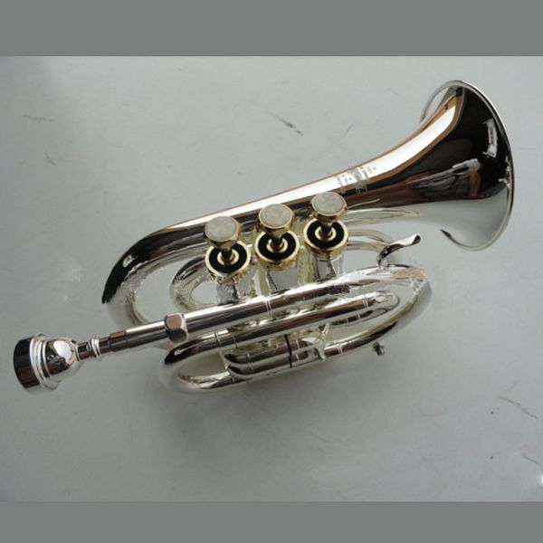 bb b flat pocket trumpet, palm trumpet brass instrument with hard case, mouthpiece, cloth and gloves
bb b flat pocket trumpet, palm trumpet brass instrument with hard case, mouthpiece, cloth and gloves