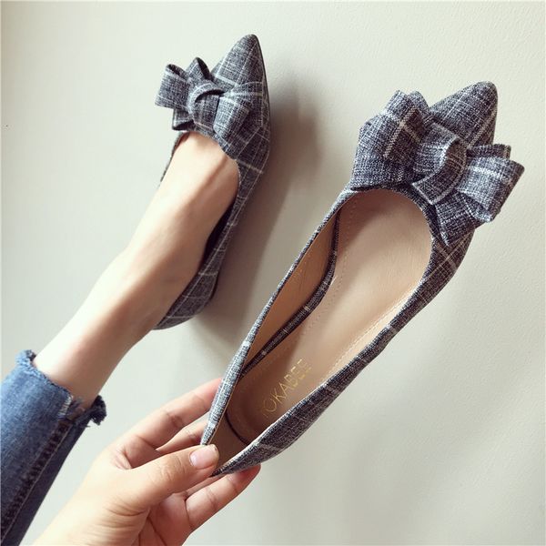 dress shoes women flats with big bow plaid flat shoes for ladies slip on soft sole gray beige casual shoes comfort large size 43 44 45 23071, Black
dress shoes women flats with big bow plaid flat shoes for ladies slip on soft sole gray beige casual shoes comfort large size 43 44 45 23071, Black