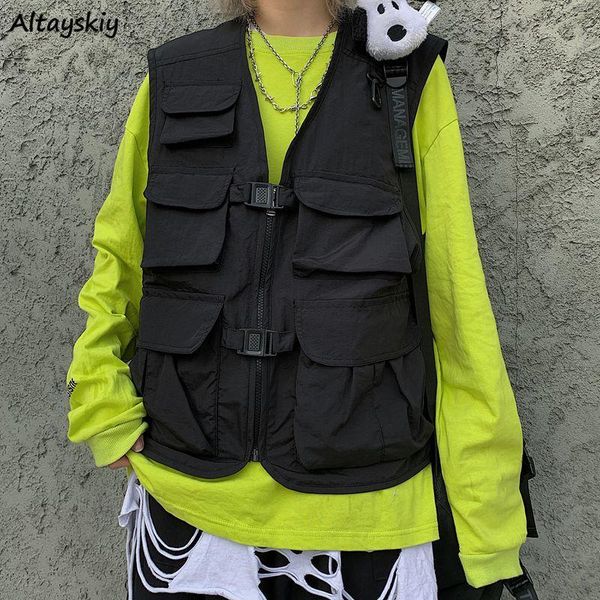 raincoats vests women black cargo waistcoats haruku korean style all match vneck zippers baggy outwear tooling coats bf sale
raincoats vests women black cargo waistcoats haruku korean style all match vneck zippers baggy outwear tooling coats bf sale