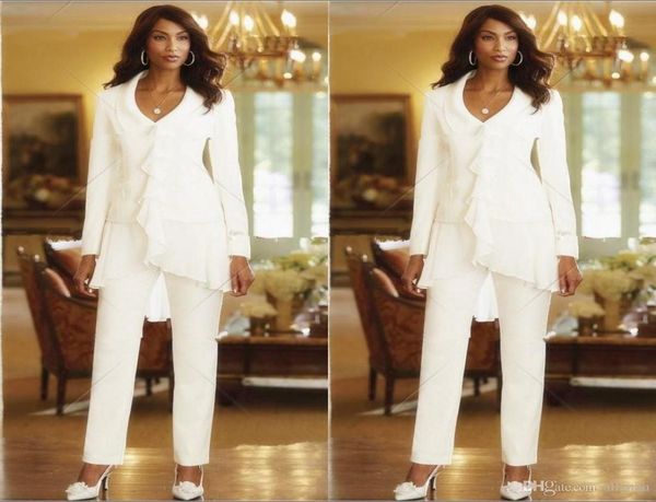 2020 sheath elegant three pieces mothers pant suits custom made ruffles chiffon mother of the bride gowns long sleeves4220488, Black;red
2020 sheath elegant three pieces mothers pant suits custom made ruffles chiffon mother of the bride gowns long sleeves4220488, Black;red