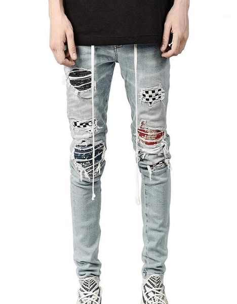 laamei men stretchy ripped skinny moto biker jeans destroyed hole slim fit denim pants big size hiphop casual men jeans pants16354050, Blue
laamei men stretchy ripped skinny moto biker jeans destroyed hole slim fit denim pants big size hiphop casual men jeans pants16354050, Blue