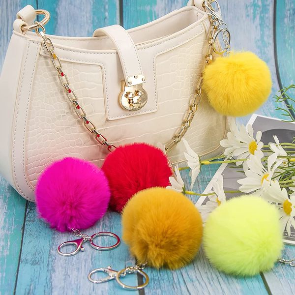 100pc 8cm trinket pompons keychain faux rabbit fur fluffy key holder for pom balls aesthetic accessories keyring jewelry making supplies bul, Slivery;golden
100pc 8cm trinket pompons keychain faux rabbit fur fluffy key holder for pom balls aesthetic accessories keyring jewelry making supplies bul, Slivery;golden