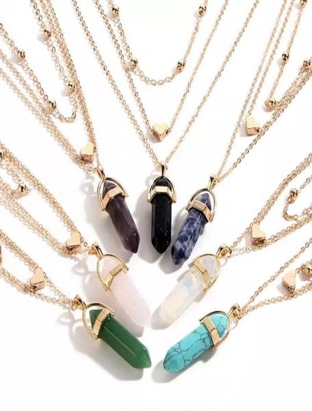 multilayer hexagonal column quartz necklaces prism pile pendants vintage natural stone bullet crystal necklace for women jewelry8737423, Silver
multilayer hexagonal column quartz necklaces prism pile pendants vintage natural stone bullet crystal necklace for women jewelry8737423, Silver