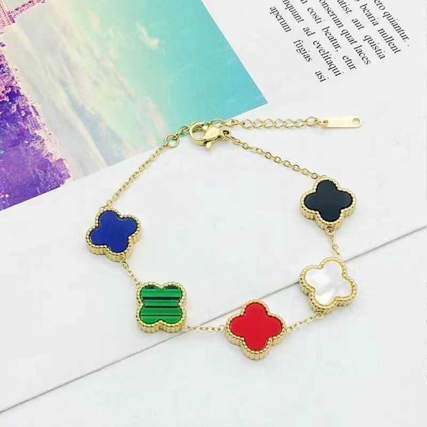 van clover bracelet seasonal colorless fourleaf clover bracelet female gold double sided long five flowered chinoiserie ins handwear, Golden;silver
van clover bracelet seasonal colorless fourleaf clover bracelet female gold double sided long five flowered chinoiserie ins handwear, Golden;silver