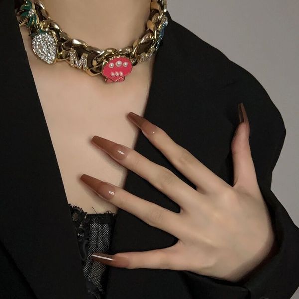 strands strings exaggerated necklace hip hop crystal bold chain creative necklaces fashion glamour girl gift 230710, Black
strands strings exaggerated necklace hip hop crystal bold chain creative necklaces fashion glamour girl gift 230710, Black
