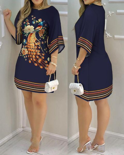 basic casual dresse's dress 2023 summer fashion tropical print half sleeve oneck dresses female party beach mini loose vestidos 230710, Black;gray
basic casual dresse's dress 2023 summer fashion tropical print half sleeve oneck dresses female party beach mini loose vestidos 230710, Black;gray