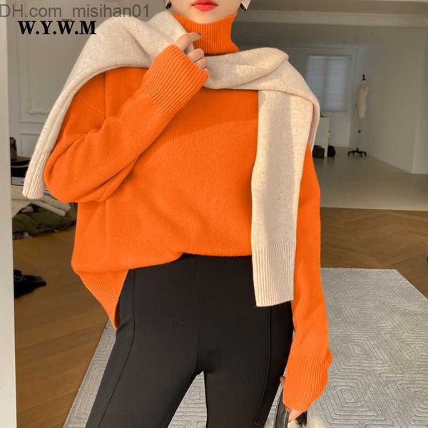 women's sweaters wywm basic turtle neck knitted sweater for women's winter elegant thick warm pull loose casual knitted women', White;black
women's sweaters wywm basic turtle neck knitted sweater for women's winter elegant thick warm pull loose casual knitted women', White;black