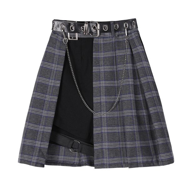women s jumpsuits rompers summer high waist chains belted plaid skirt punk female irregular pleated goth skirts women fashion asymmetrical 2, Black;white
women s jumpsuits rompers summer high waist chains belted plaid skirt punk female irregular pleated goth skirts women fashion asymmetrical 2, Black;white