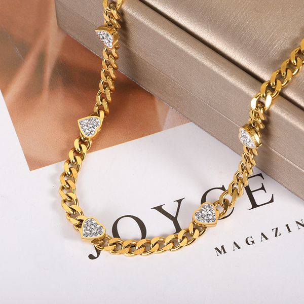strands strings stainless steel neck jewelry cuban chain inlay heart necklaces for women exquisite clavicle choker female friendship gift 23, Black
strands strings stainless steel neck jewelry cuban chain inlay heart necklaces for women exquisite clavicle choker female friendship gift 23, Black