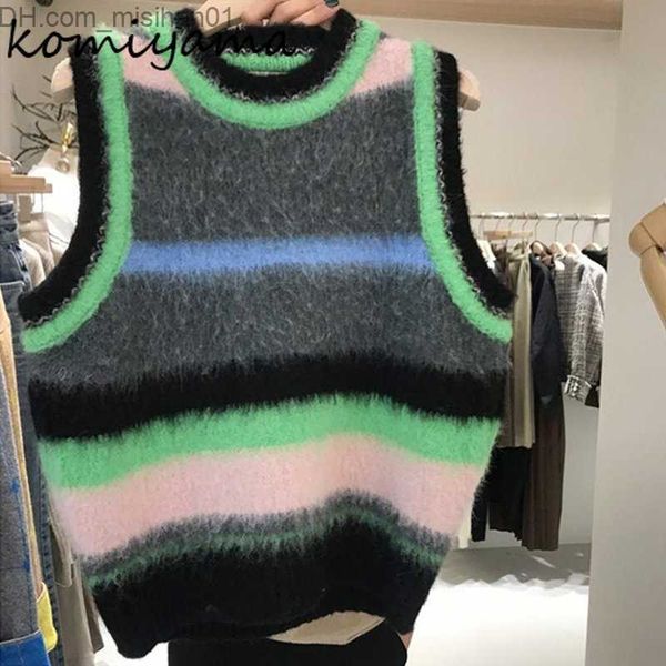 women's sweaters komiyama colorful striped sweater tank o-neck sleeveless sweater autumn/winter warm knitted tank women's casual f, White;black
women's sweaters komiyama colorful striped sweater tank o-neck sleeveless sweater autumn/winter warm knitted tank women's casual f, White;black