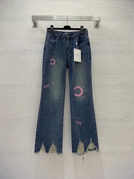 summer jeans womens designer denim pant woman pink logo letter print leg holes personalized fashion micro flare wide leg dark blue designers
summer jeans womens designer denim pant woman pink logo letter print leg holes personalized fashion micro flare wide leg dark blue designers