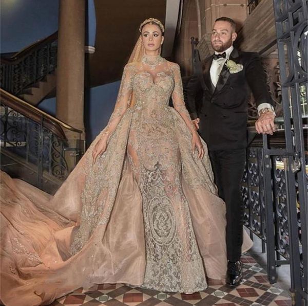 vintage champagne mermaid wedding dresses with detachable train lace appliques high neck long sleeves luxury dubai bridal gowns 209237125, White
vintage champagne mermaid wedding dresses with detachable train lace appliques high neck long sleeves luxury dubai bridal gowns 209237125, White