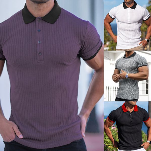men's polos men's slim fit colored standing collar men's casual vertical stripe short sleeve youth men's wear 230710, White;black
men's polos men's slim fit colored standing collar men's casual vertical stripe short sleeve youth men's wear 230710, White;black