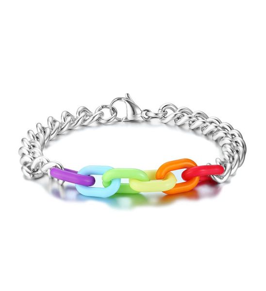 lgbt rainbow couple bracelet mens womens fashion simple stainless steel acrylic rainbow bracelet lovers fashion jewelry9386060, Golden;silver
lgbt rainbow couple bracelet mens womens fashion simple stainless steel acrylic rainbow bracelet lovers fashion jewelry9386060, Golden;silver