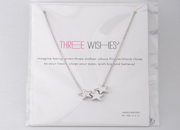 dogeared three wishes triple floating slide star pendant necklace clavicle chains fashion statement necklace women with c6721920, Silver
dogeared three wishes triple floating slide star pendant necklace clavicle chains fashion statement necklace women with c6721920, Silver
