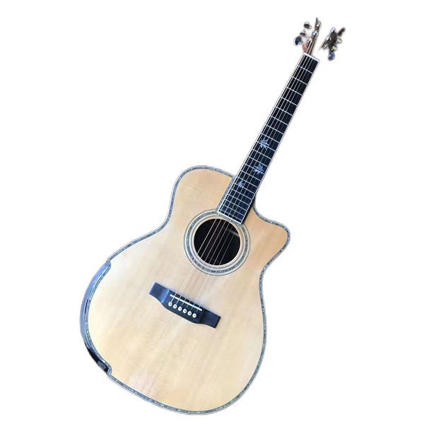 2023 40 "full solid wood high configuration abalone bay inlaid acoustic acoustic guitar
2023 40 "full solid wood high configuration abalone bay inlaid acoustic acoustic guitar
