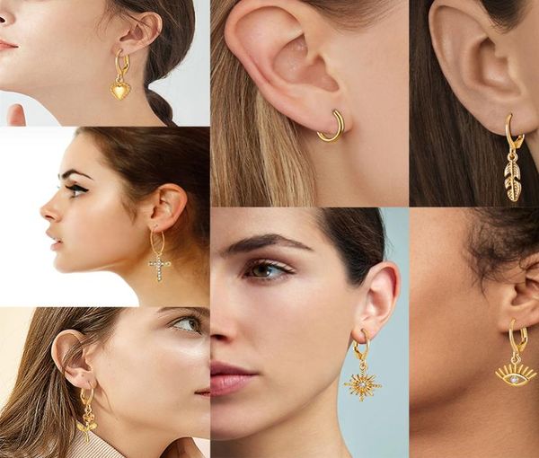 18k gold drop dangle earrings for women ethnic cross heart flower eye star charms hoop earring 2021 fashion jewelry set6702431, Silver
18k gold drop dangle earrings for women ethnic cross heart flower eye star charms hoop earring 2021 fashion jewelry set6702431, Silver