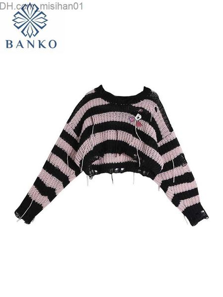 women's sweaters pink striped gothic sweater women's torn holes loose knit pull worn fairy glench skydiver street clothing crop l, White;black
women's sweaters pink striped gothic sweater women's torn holes loose knit pull worn fairy glench skydiver street clothing crop l, White;black
