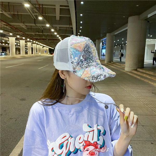 ball caps glitter women baseball cap ponytail mesh hat sequins shining washed cotton adjustable hats casual sport sun 230710, Blue;gray
ball caps glitter women baseball cap ponytail mesh hat sequins shining washed cotton adjustable hats casual sport sun 230710, Blue;gray