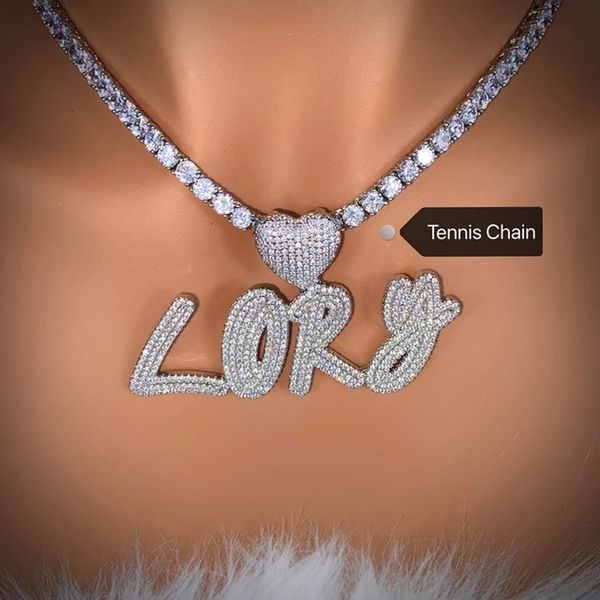 pendant necklaces custom nameplate brush letters with heart bail iced out cubic zirconia initial name necklace personalized jewelry gift for, Silver
pendant necklaces custom nameplate brush letters with heart bail iced out cubic zirconia initial name necklace personalized jewelry gift for, Silver