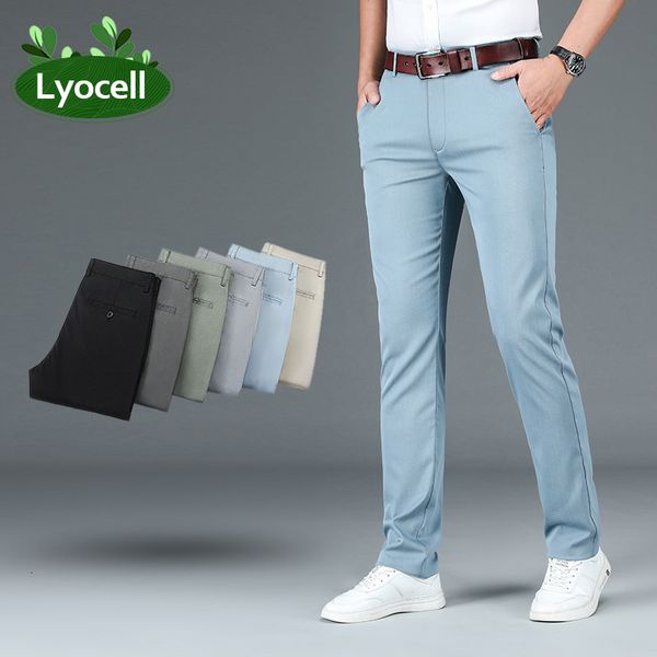 men s pants summer lyocell business trousers male fashion sky blue khaki straight casual man clothing plus size 30 40 230711, Black
men s pants summer lyocell business trousers male fashion sky blue khaki straight casual man clothing plus size 30 40 230711, Black