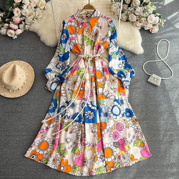 vintage palace style elegant lantern long sleeve lapel waist slim a-line printed shirt dress elegant long dress, Black;gray
vintage palace style elegant lantern long sleeve lapel waist slim a-line printed shirt dress elegant long dress, Black;gray