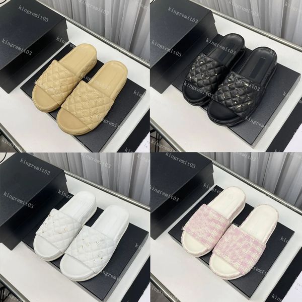 designer slippers women calfskin sandals honey sandals woven flat slides straw knitted slider platform shoe scuffs beach flip flops, Black
designer slippers women calfskin sandals honey sandals woven flat slides straw knitted slider platform shoe scuffs beach flip flops, Black