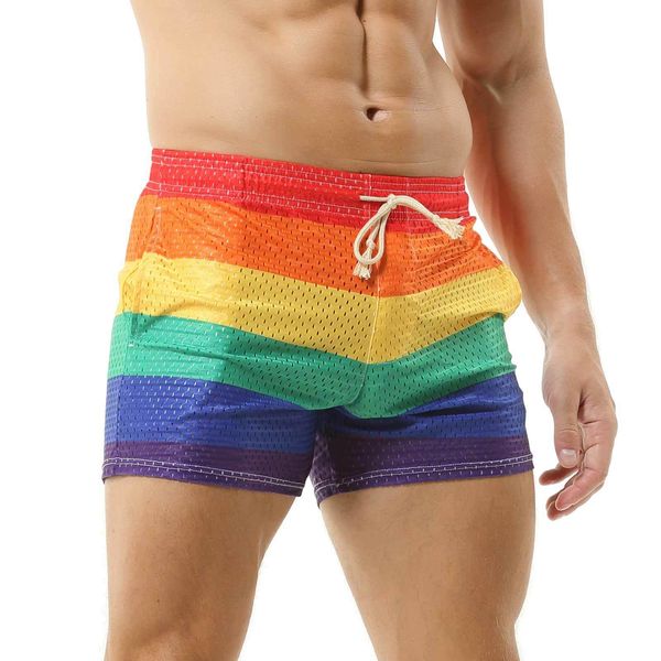men's shorts men's beach shorts rainbow mesh pants beach clothes casual boxing shorts bottom pockets quick drying drawstring 23071, White;black
men's shorts men's beach shorts rainbow mesh pants beach clothes casual boxing shorts bottom pockets quick drying drawstring 23071, White;black