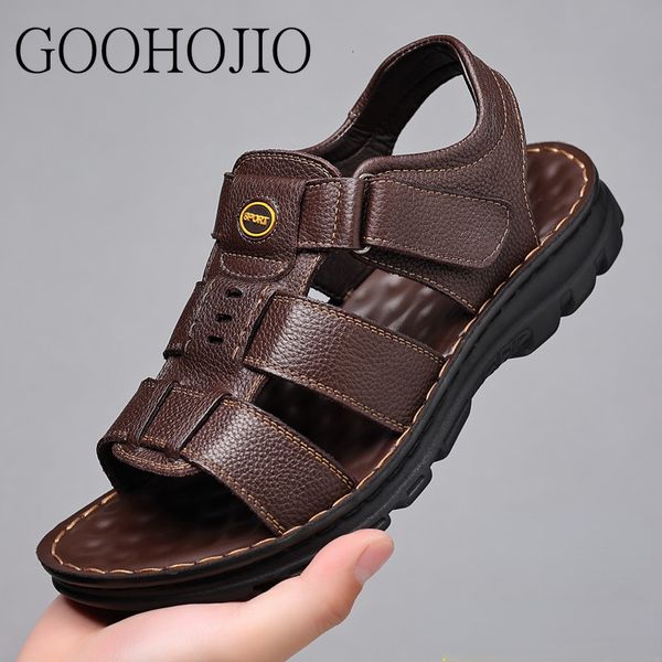 sandals summer designer men genuine leather sandals hook loop outside men cow leather slippers soft-soled male casual sandals non-slip 23071, Black
sandals summer designer men genuine leather sandals hook loop outside men cow leather slippers soft-soled male casual sandals non-slip 23071, Black