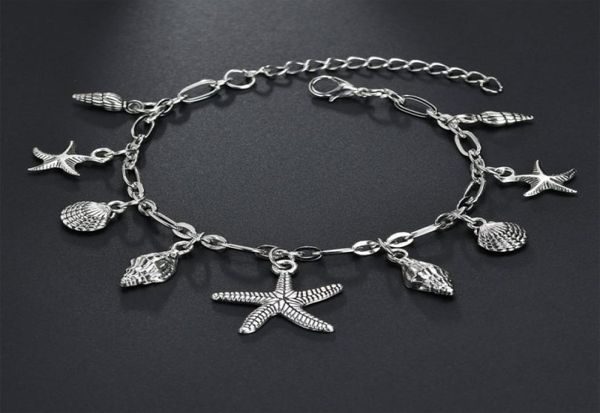 kimter bohemian starfish shell pendant anklets for women fashion silver color conch ankle bracelets summer beach accessories x55fz8820552, Red;blue
kimter bohemian starfish shell pendant anklets for women fashion silver color conch ankle bracelets summer beach accessories x55fz8820552, Red;blue