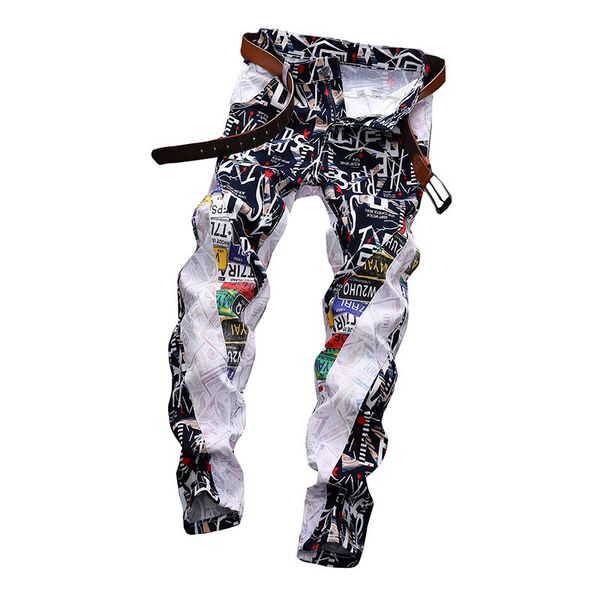 men's jeans european american men colored spring alphabet digital printing pants slim fashion stretch casual trousers 230710, Blue
men's jeans european american men colored spring alphabet digital printing pants slim fashion stretch casual trousers 230710, Blue