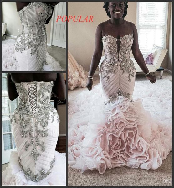 fashion plus size mermaid wedding dresses beads appliqued tiered skirts trumpet bridal gowns beach vintage bespoke wedding dress5170317, White
fashion plus size mermaid wedding dresses beads appliqued tiered skirts trumpet bridal gowns beach vintage bespoke wedding dress5170317, White