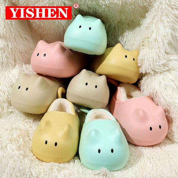 slipper yishen kids slippers waterproof home indoor cotton shoes cute cartoon cat slippers for boys girls winter plush warm slides flats 230, Black;grey
slipper yishen kids slippers waterproof home indoor cotton shoes cute cartoon cat slippers for boys girls winter plush warm slides flats 230, Black;grey
