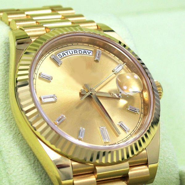 2023 day-date 228238 18k yellow gold baguettes diamond dial watch 40mm box asia 2813 automatic mens men's watch, Slivery;brown
2023 day-date 228238 18k yellow gold baguettes diamond dial watch 40mm box asia 2813 automatic mens men's watch, Slivery;brown
